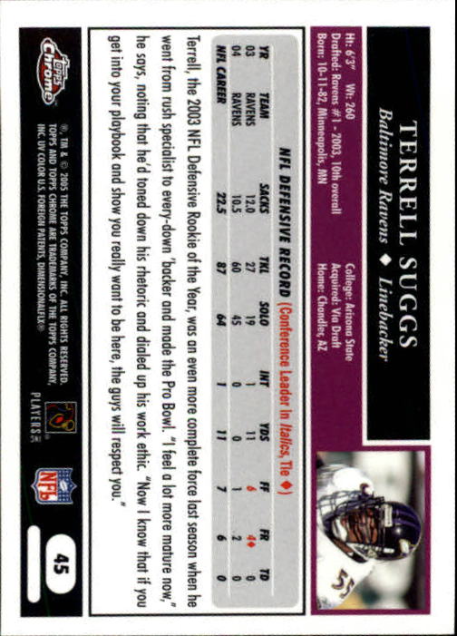 A0889- 2005 Topps Chrome FB Cards 1-200 +Rookies -You Pick- 15+ FREE US SHIP - Picture 89 of 379