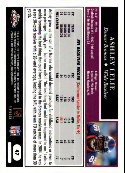 A0889- 2005 Topps Chrome FB Cards 1-200 +Rookies -You Pick- 15+ FREE US SHIP - Picture 93 of 379