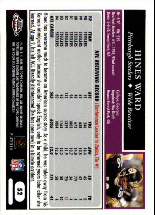 A0889- 2005 Topps Chrome FB Cards 1-200 +Rookies -You Pick- 15+ FREE US SHIP - Picture 103 of 379