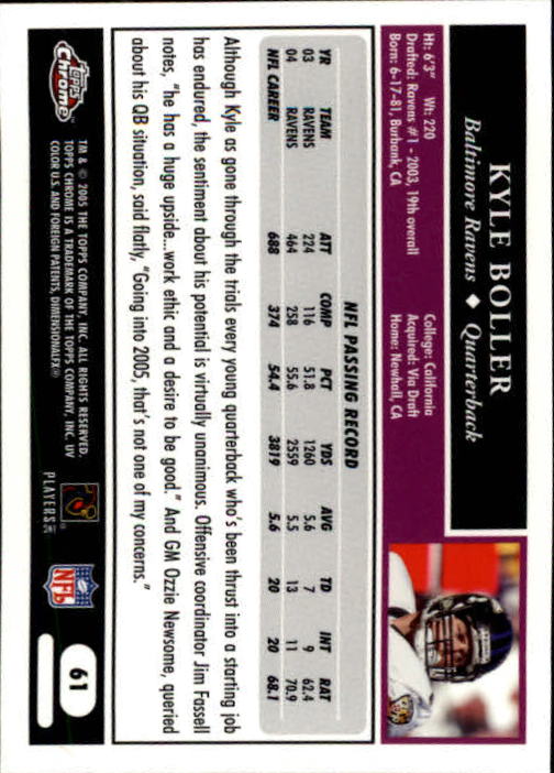 A0889- 2005 Topps Chrome FB Cards 1-200 +Rookies -You Pick- 15+ FREE US SHIP - Picture 121 of 379