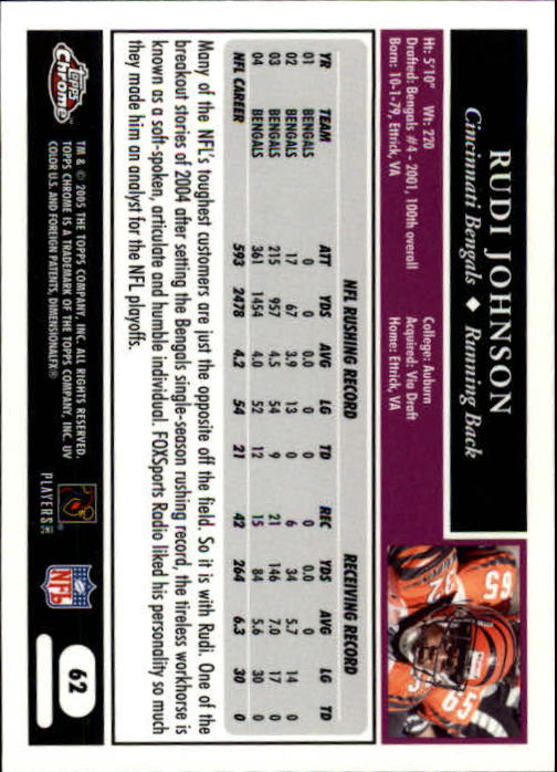 A0889- 2005 Topps Chrome FB Cards 1-200 +Rookies -You Pick- 15+ FREE US SHIP - Picture 123 of 379