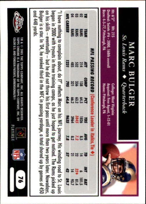 A0889- 2005 Topps Chrome FB Cards 1-200 +Rookies -You Pick- 15+ FREE US SHIP - Picture 151 of 379