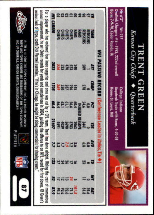 A0889- 2005 Topps Chrome FB Cards 1-200 +Rookies -You Pick- 15+ FREE US SHIP - Picture 173 of 379