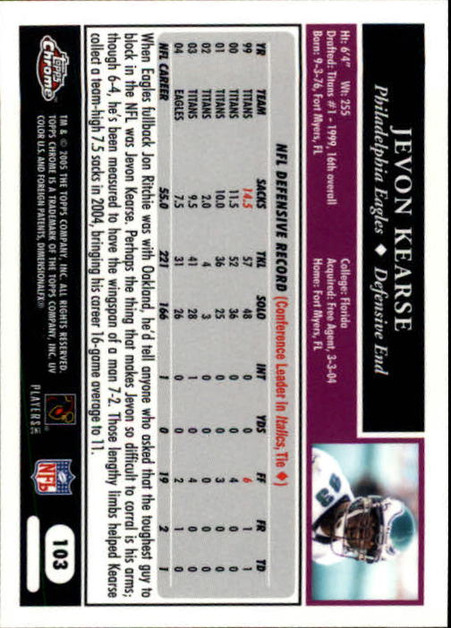 A0889- 2005 Topps Chrome FB Cards 1-200 +Rookies -You Pick- 15+ FREE US SHIP - Picture 205 of 379