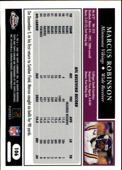 A0889- 2005 Topps Chrome FB Cards 1-200 +Rookies -You Pick- 15+ FREE US SHIP - Picture 211 of 379