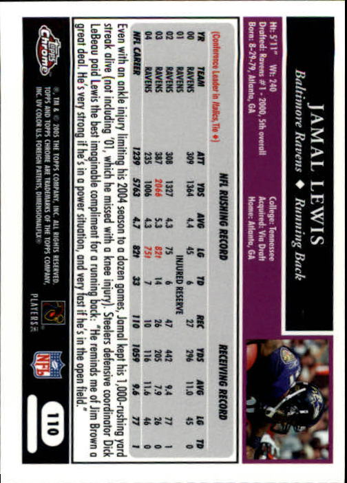 A0889- 2005 Topps Chrome FB Cards 1-200 +Rookies -You Pick- 15+ FREE US SHIP - Picture 221 of 379