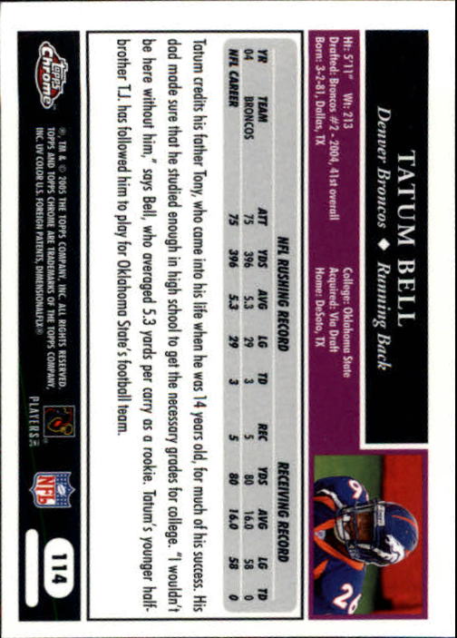 A0889- 2005 Topps Chrome FB Cards 1-200 +Rookies -You Pick- 15+ FREE US SHIP - Picture 229 of 379