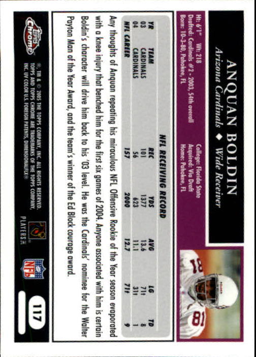 A0889- 2005 Topps Chrome FB Cards 1-200 +Rookies -You Pick- 15+ FREE US SHIP - Picture 235 of 379