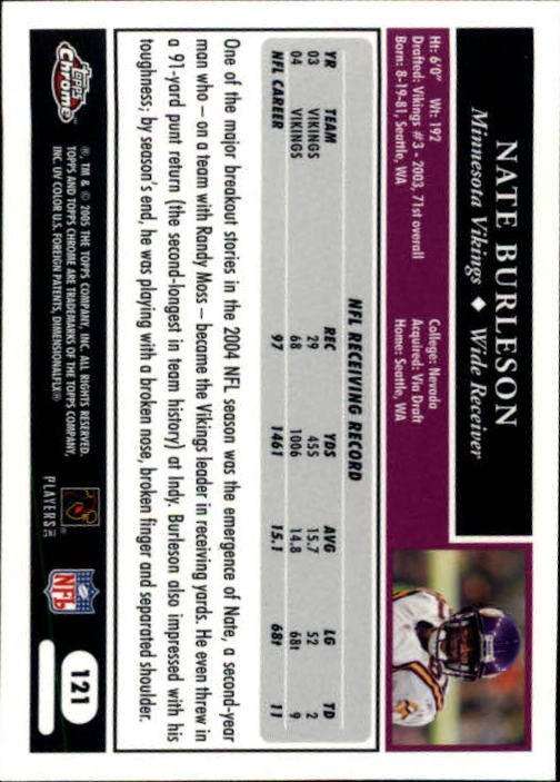 A0889- 2005 Topps Chrome FB Cards 1-200 +Rookies -You Pick- 15+ FREE US SHIP - Picture 243 of 379