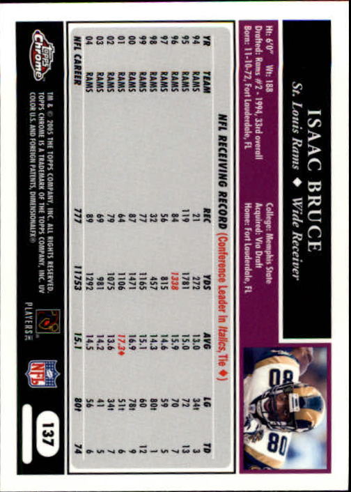 A0889- 2005 Topps Chrome FB Cards 1-200 +Rookies -You Pick- 15+ FREE US SHIP - Picture 275 of 379