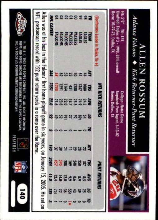 A0889- 2005 Topps Chrome FB Cards 1-200 +Rookies -You Pick- 15+ FREE US SHIP - Picture 281 of 379