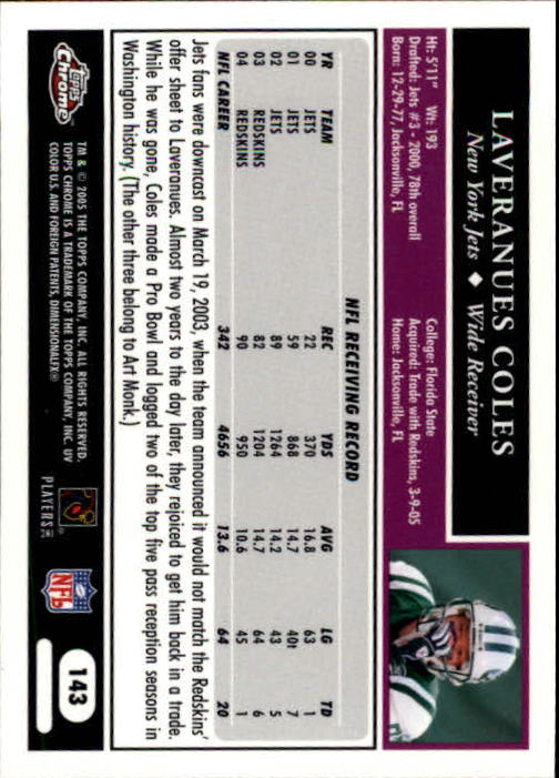 A0889- 2005 Topps Chrome FB Cards 1-200 +Rookies -You Pick- 15+ FREE US SHIP - Picture 287 of 379