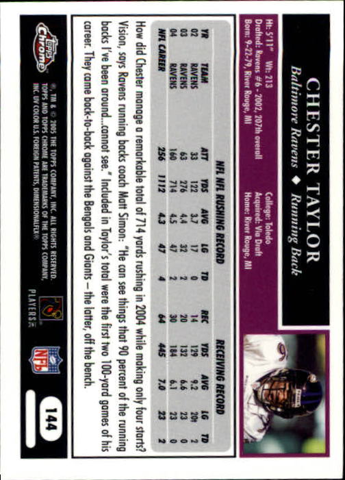 A0889- 2005 Topps Chrome FB Cards 1-200 +Rookies -You Pick- 15+ FREE US SHIP - Picture 289 of 379