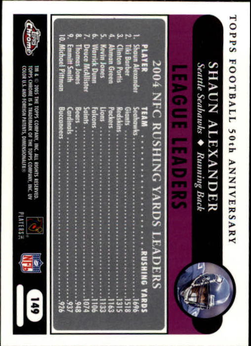 A0889- 2005 Topps Chrome FB Cards 1-200 +Rookies -You Pick- 15+ FREE US SHIP - Picture 299 of 379