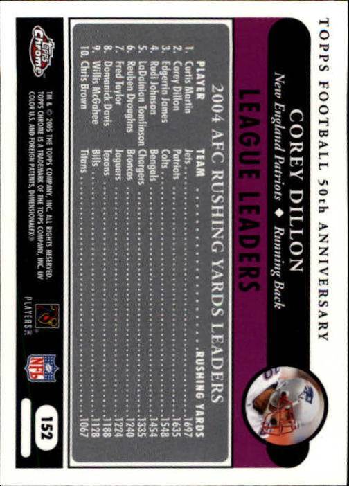 A0889- 2005 Topps Chrome FB Cards 1-200 +Rookies -You Pick- 15+ FREE US SHIP - Picture 305 of 379