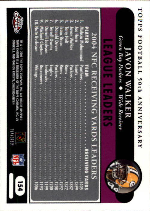 A0889- 2005 Topps Chrome FB Cards 1-200 +Rookies -You Pick- 15+ FREE US SHIP - Picture 309 of 379