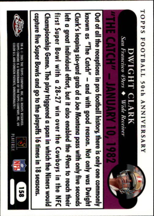 A0889- 2005 Topps Chrome FB Cards 1-200 +Rookies -You Pick- 15+ FREE US SHIP - Picture 315 of 379