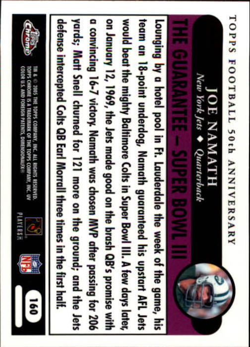 A0889- 2005 Topps Chrome FB Cards 1-200 +Rookies -You Pick- 15+ FREE US SHIP - Picture 319 of 379