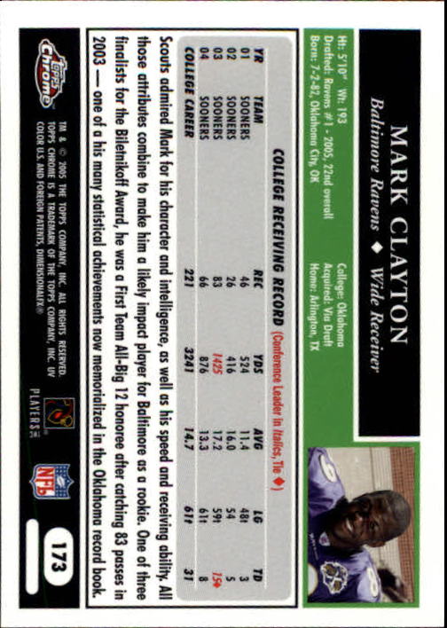 A0889- 2005 Topps Chrome FB Cards 1-200 +Rookies -You Pick- 15+ FREE US SHIP - Picture 339 of 379