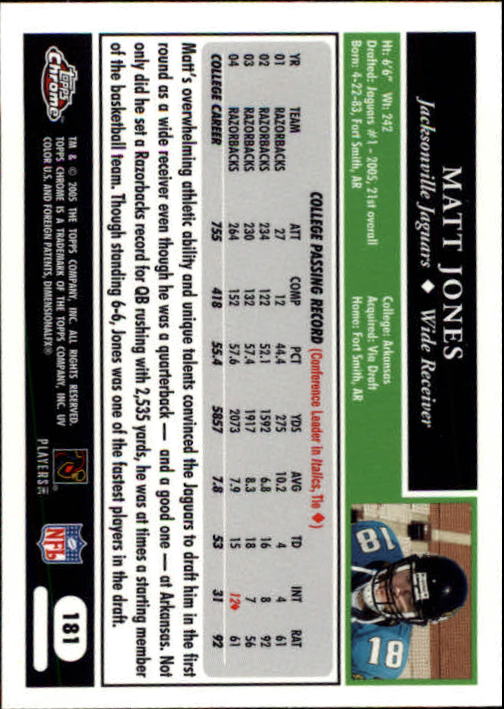 A0889- 2005 Topps Chrome FB Cards 1-200 +Rookies -You Pick- 15+ FREE US SHIP - Picture 349 of 379