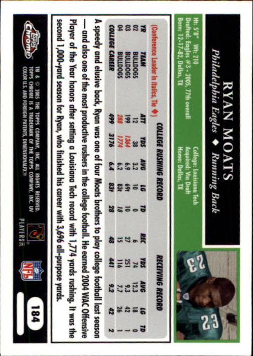 A0889- 2005 Topps Chrome FB Cards 1-200 +Rookies -You Pick- 15+ FREE US SHIP - Picture 353 of 379