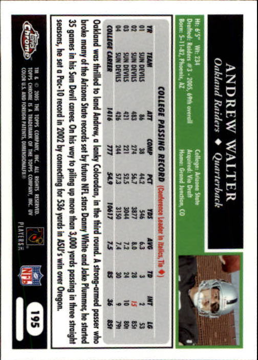 A0889- 2005 Topps Chrome FB Cards 1-200 +Rookies -You Pick- 15+ FREE US SHIP - Picture 371 of 379