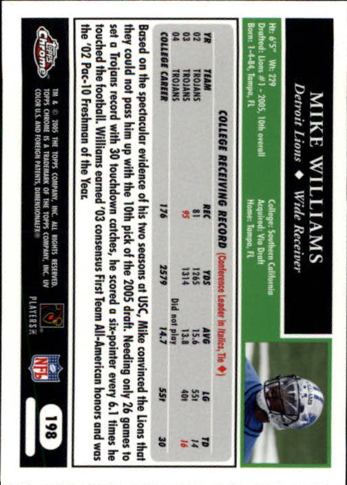 A0889- 2005 Topps Chrome FB Cards 1-200 +Rookies -You Pick- 15+ FREE US SHIP - Picture 375 of 379