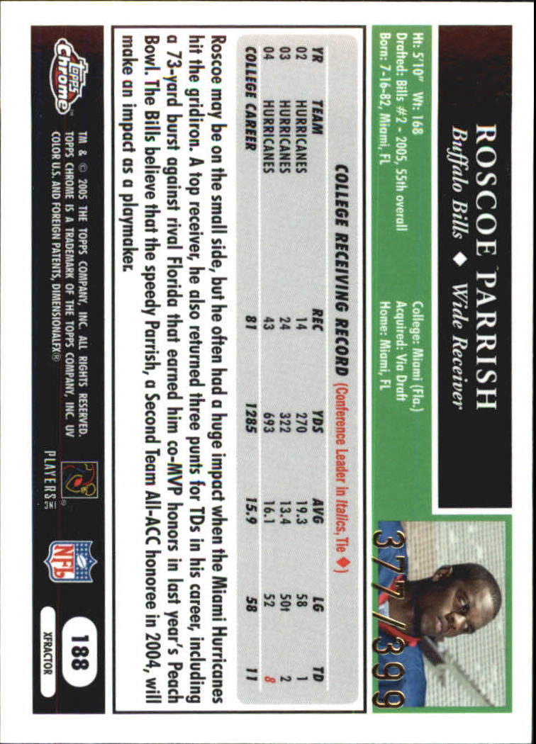 Buy Roscoe Parrish Cards Online  Roscoe Parrish Football Price Guide -  Beckett