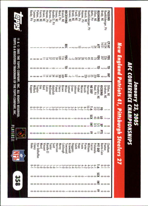 A0834- 2005 Topps Football Cards 251-440 +Rookies -You Pick- 15+ FREE US SHIP - Picture 191 of 333