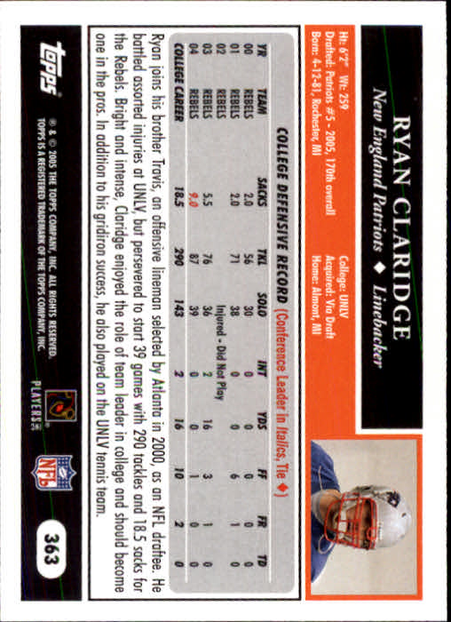 A0834- 2005 Topps Football Cards 251-440 +Rookies -You Pick- 15+ FREE US SHIP - Picture 199 of 333