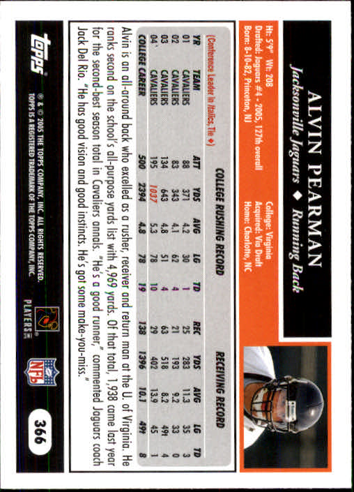 A0834- 2005 Topps Football Cards 251-440 +Rookies -You Pick- 15+ FREE US SHIP - Picture 205 of 333