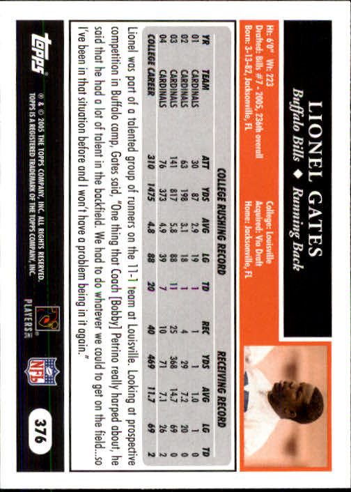 A0834- 2005 Topps Football Cards 251-440 +Rookies -You Pick- 15+ FREE US SHIP - Picture 223 of 333
