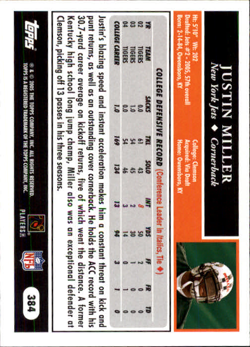 A0834- 2005 Topps Football Cards 251-440 +Rookies -You Pick- 15+ FREE US SHIP - Picture 239 of 333