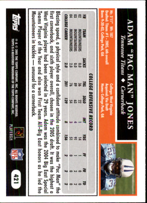 A0834- 2005 Topps Football Cards 251-440 +Rookies -You Pick- 15+ FREE US SHIP - Picture 301 of 333