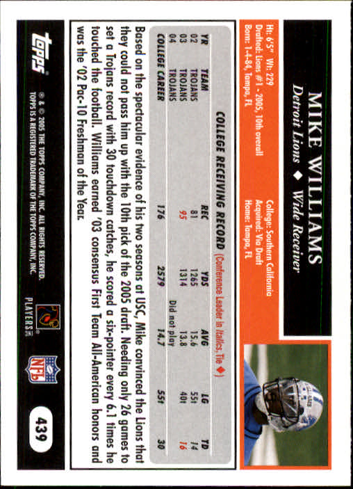 A0834- 2005 Topps Football Cards 251-440 +Rookies -You Pick- 15+ FREE US SHIP - Picture 331 of 333