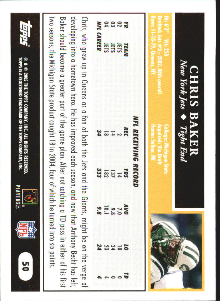 Sports Card Back