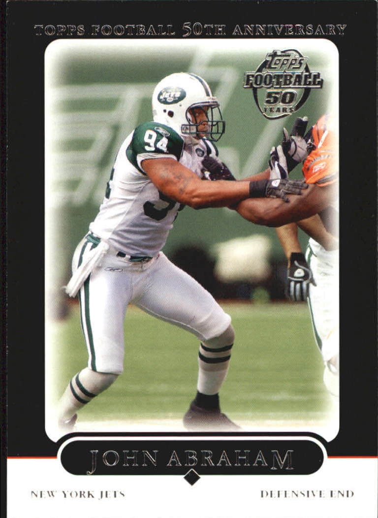 : 2011 Topps Football Card #269 John Abraham - Atlanta