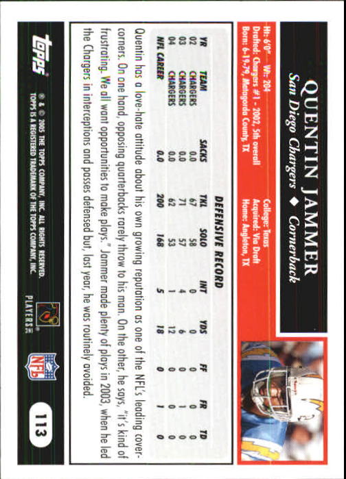 Sports Card Back
