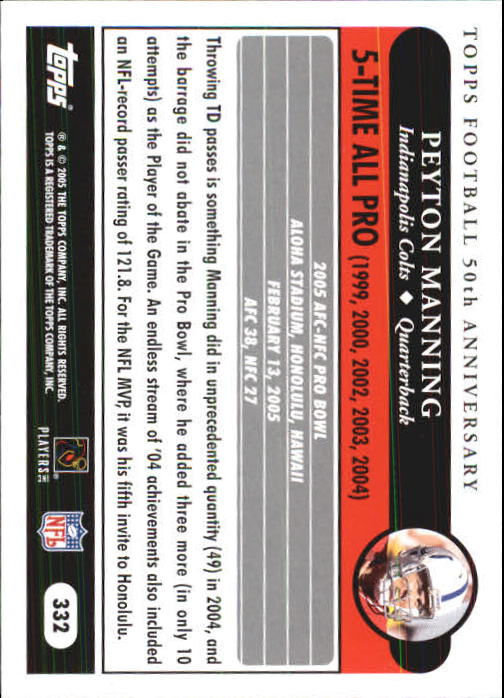 Sports Card Back