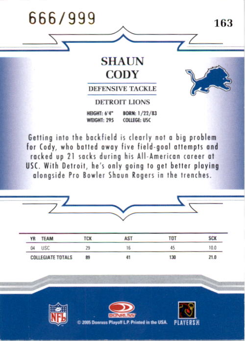 Sports Card Back