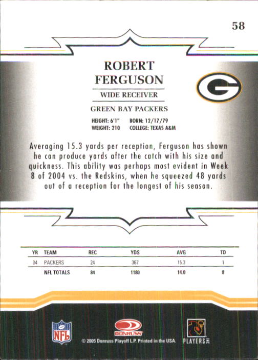 2005 Throwback Threads #58 Robert Ferguson back image