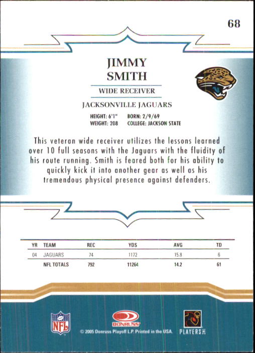 2005 Throwback Threads #68 Jimmy Smith back image