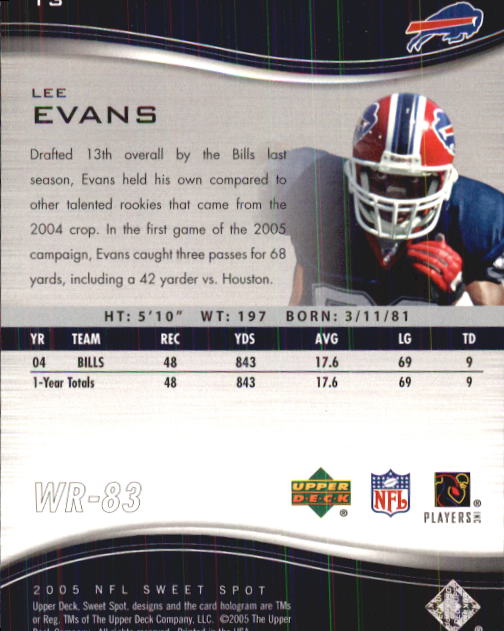 2005 Sweet Spot (Upper Deck) Football "Main Set" Cards #1 to #301 - Picture 25 of 227