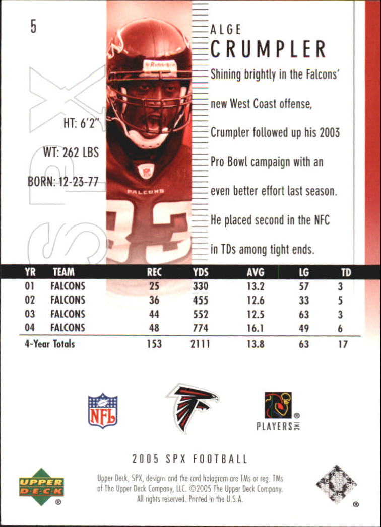 2005 SPx (Upper Deck) Football "Main Set" Cards #1 to #197 - Picture 11 of 275