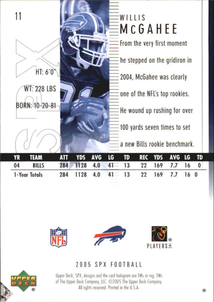 2005 SPx (Upper Deck) Football "Main Set" Cards #1 to #197 - Picture 23 of 275