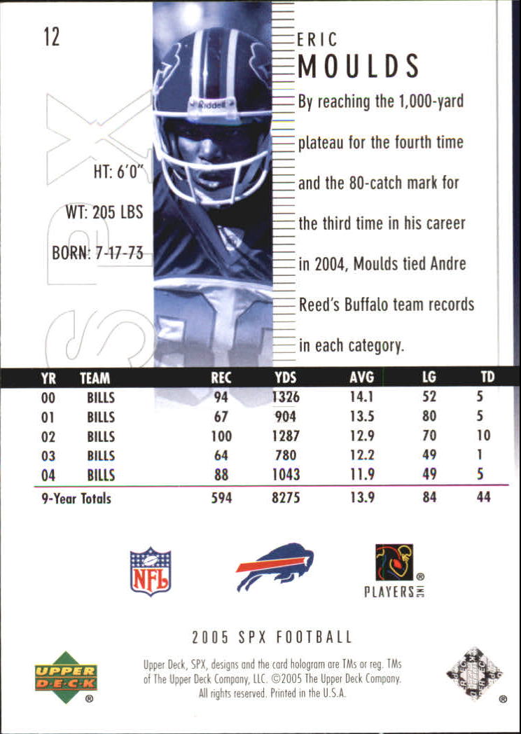 2005 SPx (Upper Deck) Football "Main Set" Cards #1 to #197 - Picture 25 of 275