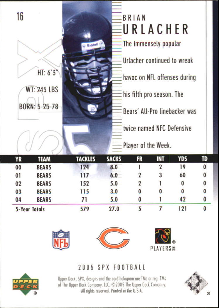 2005 SPx (Upper Deck) Football "Main Set" Cards #1 to #197 - Picture 33 of 275
