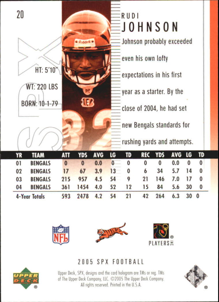 2005 SPx (Upper Deck) Football "Main Set" Cards #1 to #197 - Picture 41 of 275