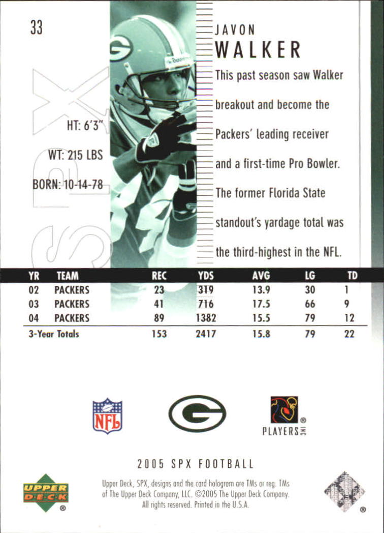 2005 SPx (Upper Deck) Football "Main Set" Cards #1 to #197 - Picture 67 of 275