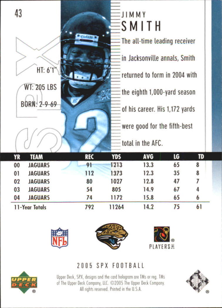2005 SPx (Upper Deck) Football "Main Set" Cards #1 to #197 - Picture 87 of 275